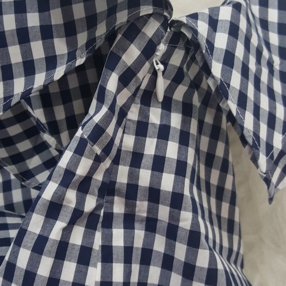 ⛔sold⛔J Crew Gingham One Shoulder Ruffle Blouse - Picture 6 of 7